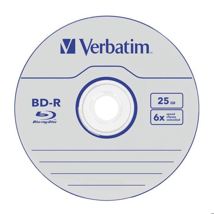 Disques BD-R - VERBATIM - 50 supports - 25 Go - 6x - Spindle