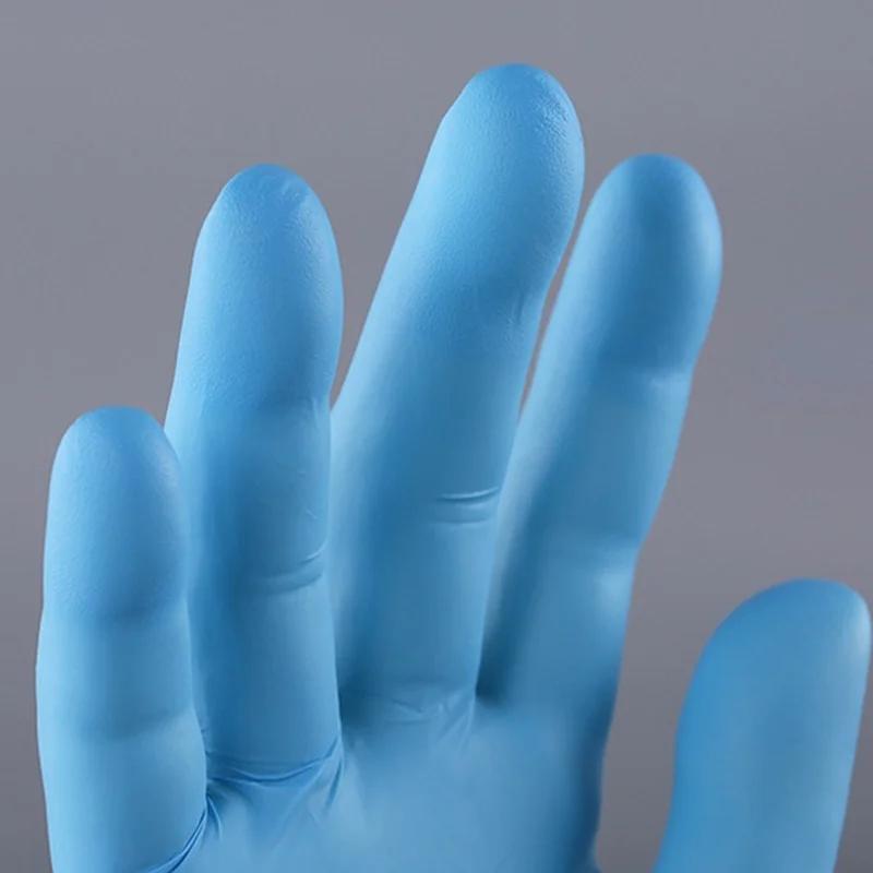 Rosa Handschuhe für Lebensmittel, hohe Einweghandschuhe aus Nitrilkautschuk, universell einsetzbar, für Küche, Haushalt, Reinigung, Gartenarbeit, violett/schwarz, 100 Stück