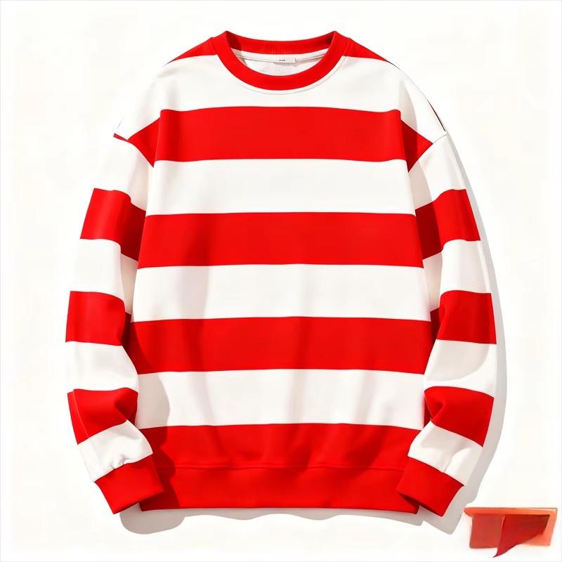 Retro Gestreifte Gedruckte Lässige Weiche Warme Übergroße Pullover Herbstmode Langarm Bequem Vielseitig Freizeit Herren Damen Pullover