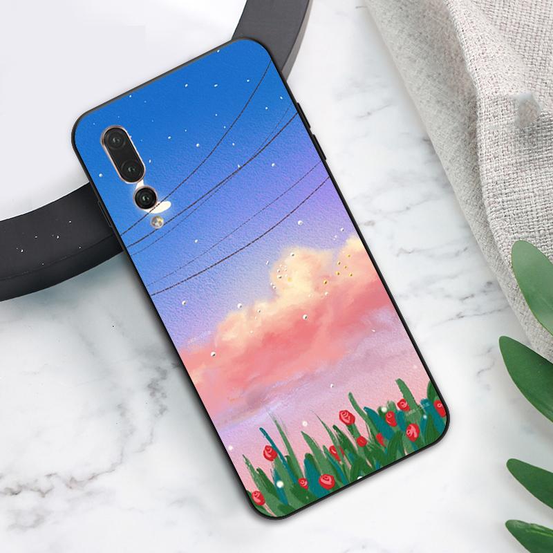 Coque Paysage Coucher de Soleil Coréen Pour Huawei Nova 10 9 SE 8i 11i 12i 12s Y60 Y61 Y70 Y90 Y72 Y73 Y91 P60 Pro P40 P30 Lite