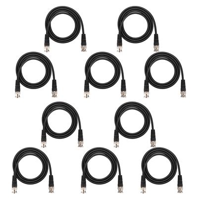 10ks koaxiální kabel s měděným jádrem BNC samec na BNC samec pro CCTV kameru 1m