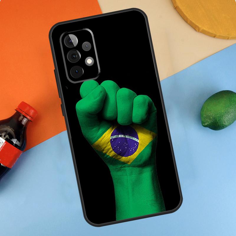 Brazil Flag Case For Samsung Galaxy A32 A12 A22 A52 A06 A54 A34 A14 A56 A36 A26 A16 A13 A53 A15 A35 A55