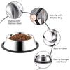 15/18/22CM Stainless Steel Dog Bowls,Lovely Pet Food Water Drink Dishes Feeder For Cat Puppy Dog Multi-Specification Anti-fall
