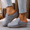 Chaussures d'été pour femme à talon haut, compensées, pour la plage, le camping, couleur unie, décoration florale tendance