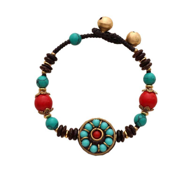 Top-Selling Tibetan Ethnic Multi-Treasure Bracelet: Trendy, Versatile, Retro Woven Style for Women