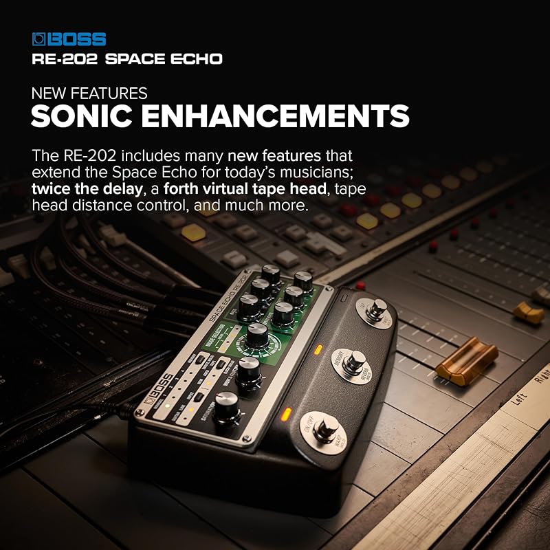 BOSS RE-202 Space Echo, Echo Delay, Reverb, Guitar Effect Pedal