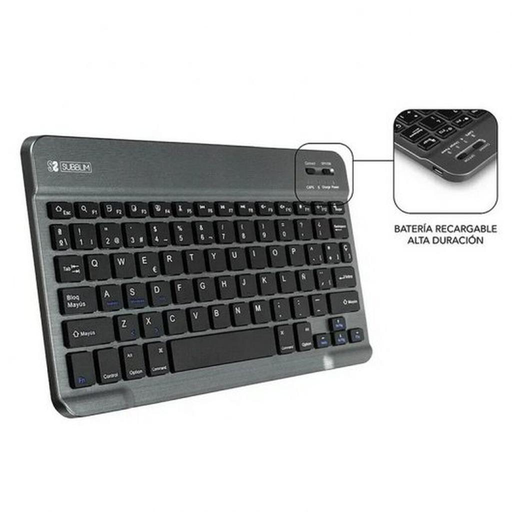 Case for Tablet and Keyboard Subblim SUB-KT2-BT0002 Grey Spanish Qwerty