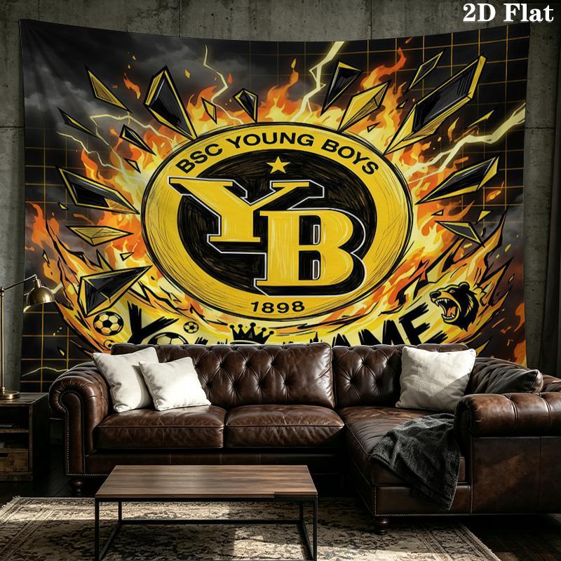 Custom Name BSC Young Boys Printed Tapestry – Wall Hanging for Bedrooms, Dorms, and Home Decor