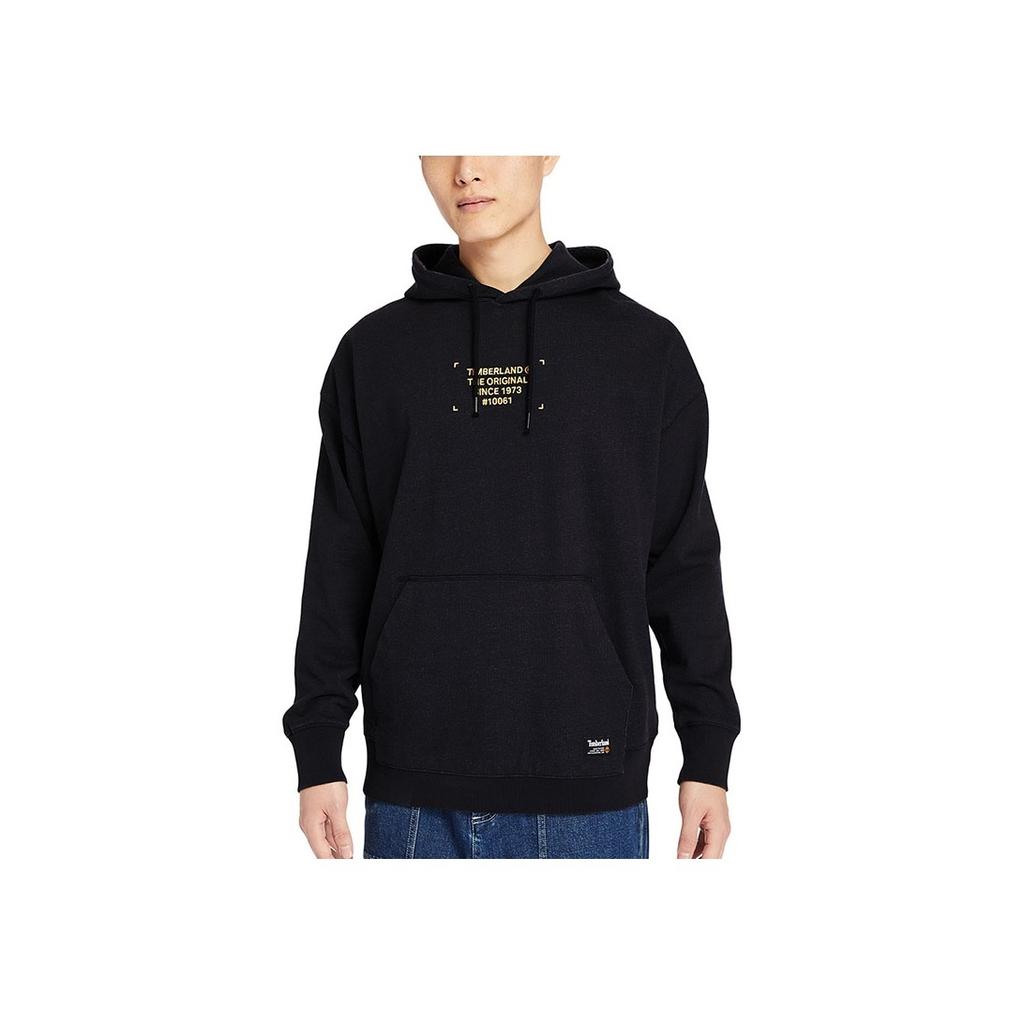 Timberland Letter Embroidered Sports Hoodie Men hoodies Black A2DXU-001
