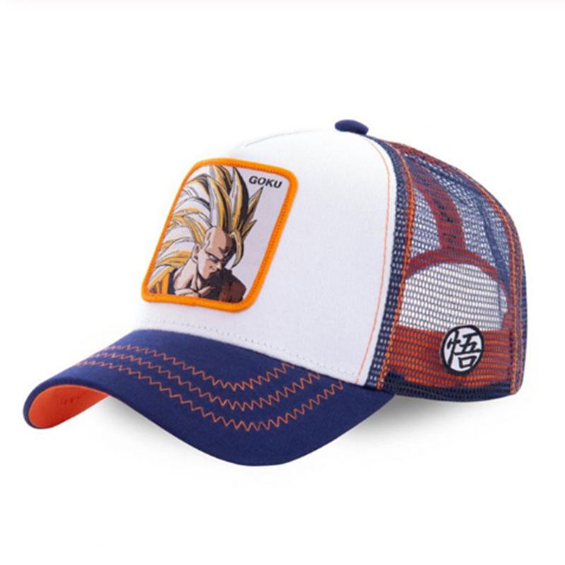 Neue Dragon Ball Son Goku Kappe Sommer Reise Schirmmütze Herren Stickerei Hip-Hop Kappe Stil Sonnenschutz Verstellbare Trucker Mesh Kappe