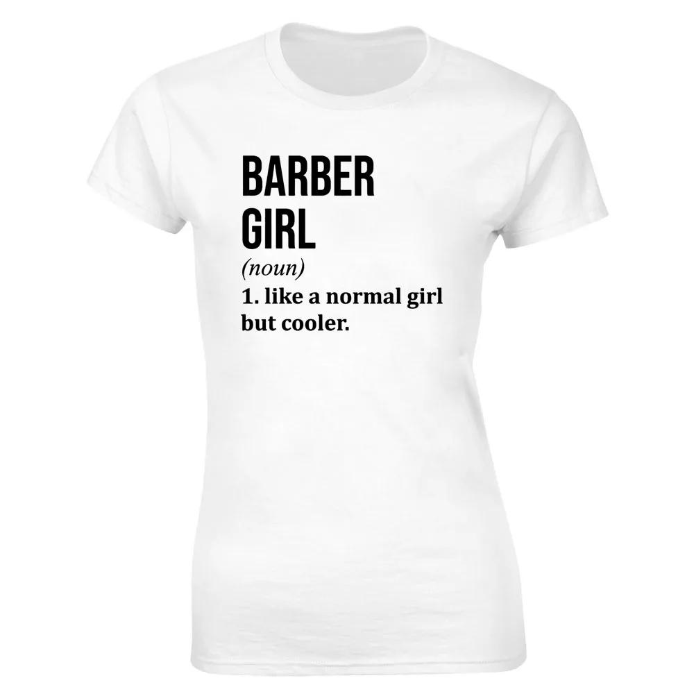 Hairdressing Hearbeat Barber Print Cotton Casual  Tshirt Women Funny T Shirt for Lady Streetwear Regular Top Tee