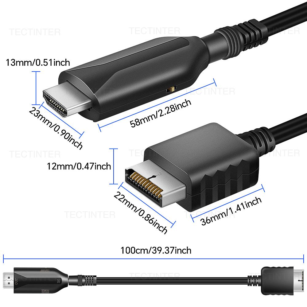 For Playstation 2 HDMI-Compatible Converter Adapter Supports for PS2/PS1 Display Modes for HDTV PC Full HD Cable Adapter
