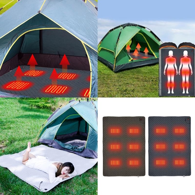 Camping Beheizbare Schlafsackmatte Outdoor Beheizbare Decke USB-Heizer Elektrische Heizdecke für Zelt Outdoor Camping