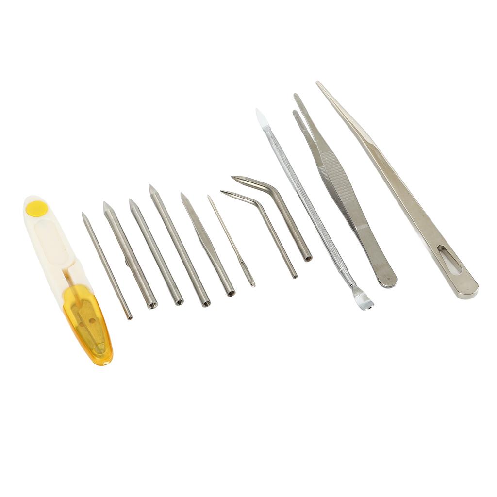 12Pcs Multifunctional Paracord Needles Set Stainless Steel Paracord Stitching Lacing Needles Smoothing Knotters Tool