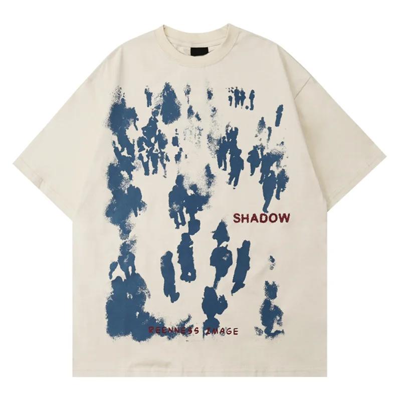 Vintage Print Cotton Graphic T-shirt for Unisex and Women Oversized Loose Size Crew Neck Short Sleeve Summer Streetwear Y2k