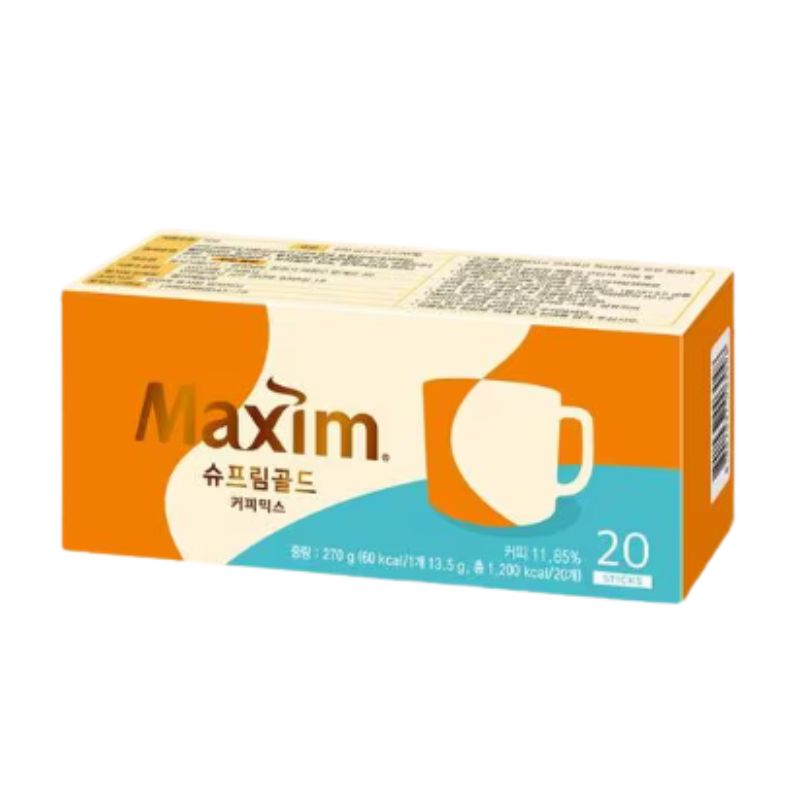 Maxim Supreme Gold Korean Premium Coffee Mix Latte Style 20 Sticks 1box(20ea)
