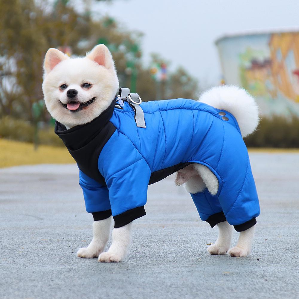 Waterproof Winter Warm Dog Coat - Thick Cotton Four-Legged Jacket