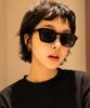 Tukyubeu Modern Crown Panto Sunglasses(Black)
