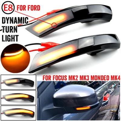 Pro Ford Focus 2 MK2 Focus 3 MK3 3.5 pro Mondeo MK4 EU Dynamické směrové světlo Indikátor bočního zrcátka Sekvenční blikač