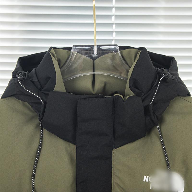 Bei Jia Unisex Winter Hooded Embroidered Padded Jacket - Youth & Adult Thick Cotton Coat Trendy Outerwear