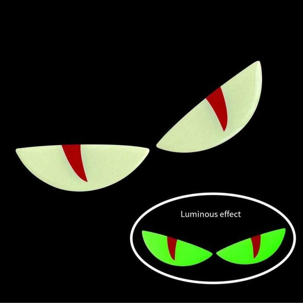 3D Luminous Vinyl Motorcycle Reflective Sticker Cute Eyes Scooter Windshield Decal Accessories For BMW Honda Yamaha Suzuki Vesp