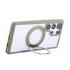 For Samsung Galaxy S25 Ultra Magnetic Case Stress Relief Kickstand TPU+PC Transparent Phone Cover