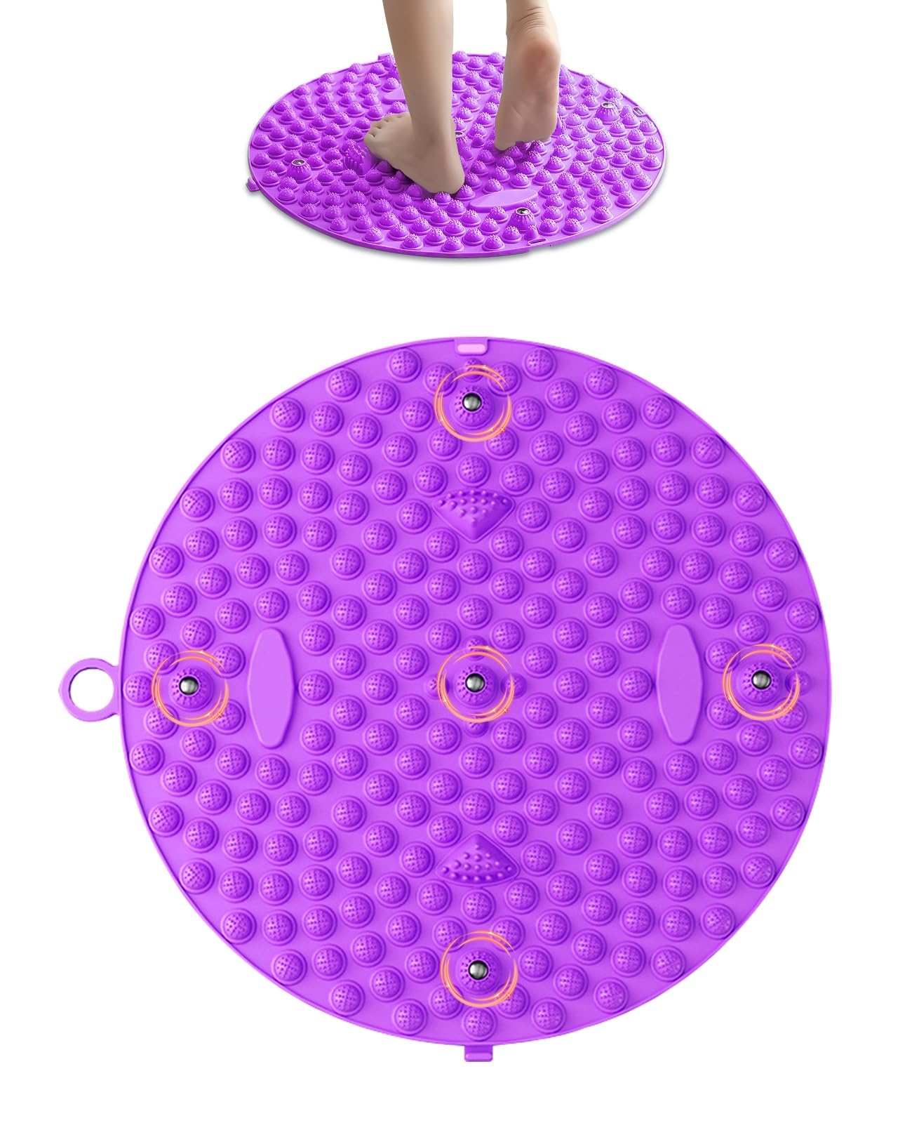 

UULANFA Acupressure 3D Floating Point Design with Foot Refreshing Mat for Home and Office 3 Sizes Available Board, TPE, Non-Slip Base, Use, (Purple, фиолетовый