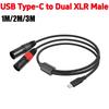 USB Type-C Male to XLR Cable 24Bit/96kHz USB-C to XLR Male Connector for Amplifier Speaker Mixer Console Smartphones Laptop