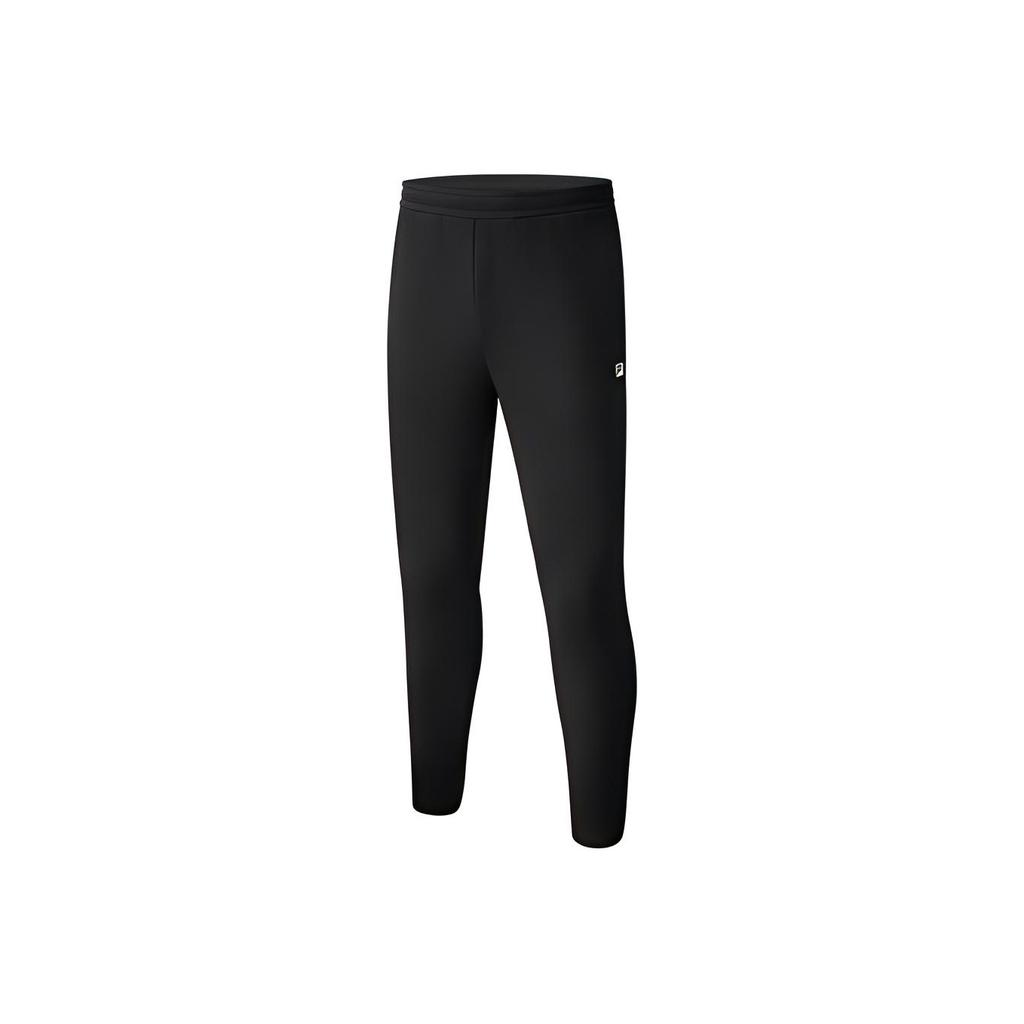 FILA Athletics Logo Mid-Waist Slim-Fit Knit Pants Men Bottoms Black A11M031605FBK