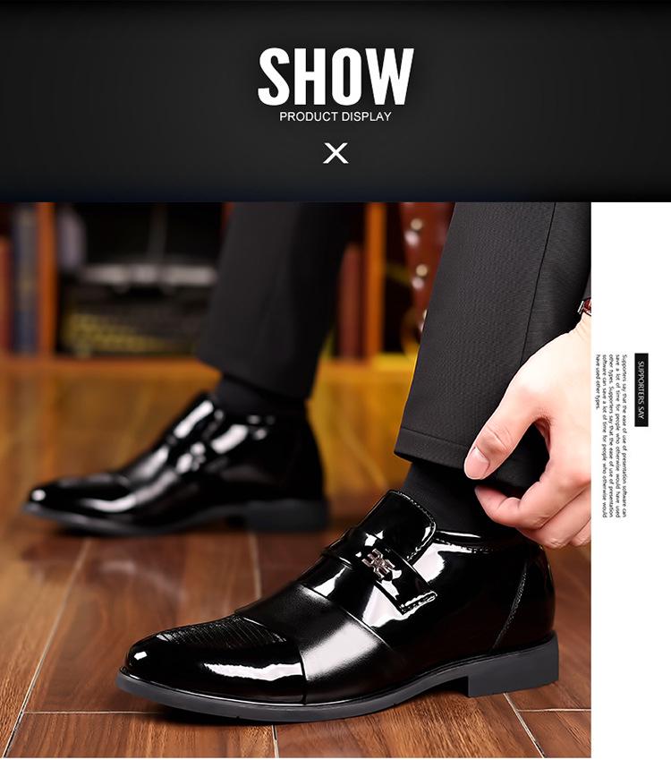 Herren Verdickte Samt Wolle-Baumwolle Lackleder High-Top Winterschuhe