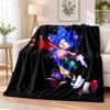Sonic the Hedgehog Flannel Throw Blanket Soft Warm Cozy For Sofa Bed Indoor Home Bedroom Use