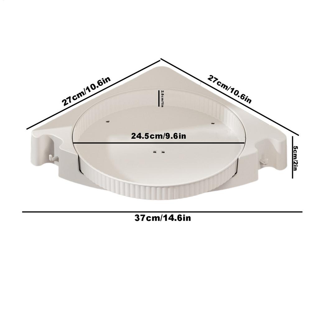 

Угловые подносы для туалетного столика для ванной комнаты, вращающаяся на 360 градусов полка для душа в ванной, самоклеящаяся настенная стойка для хранения для кухонных приправ, без сверления синий
