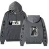 Attack On Titan Levi Ackerman Hoodie Unisex Fleece Sweatshirt Front Manga Eyes Print, Back Levi Portrait, Japanese Sleeve Text Autumn Winter Pullover