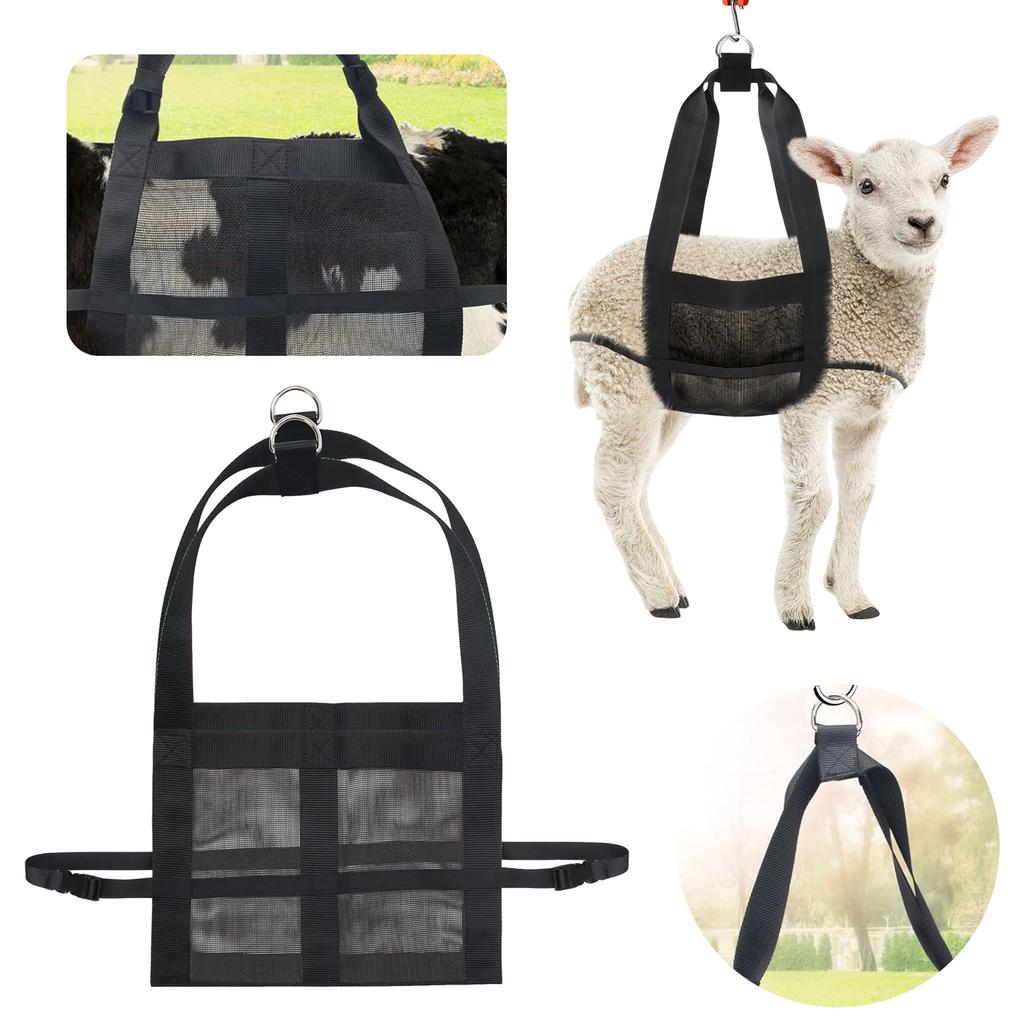 Sling pour veau pour peser les animaux Balance suspendue Sling avec sangles réglables Réutilisable pour veaux Agneaux Chèvres Bébés Alpagas