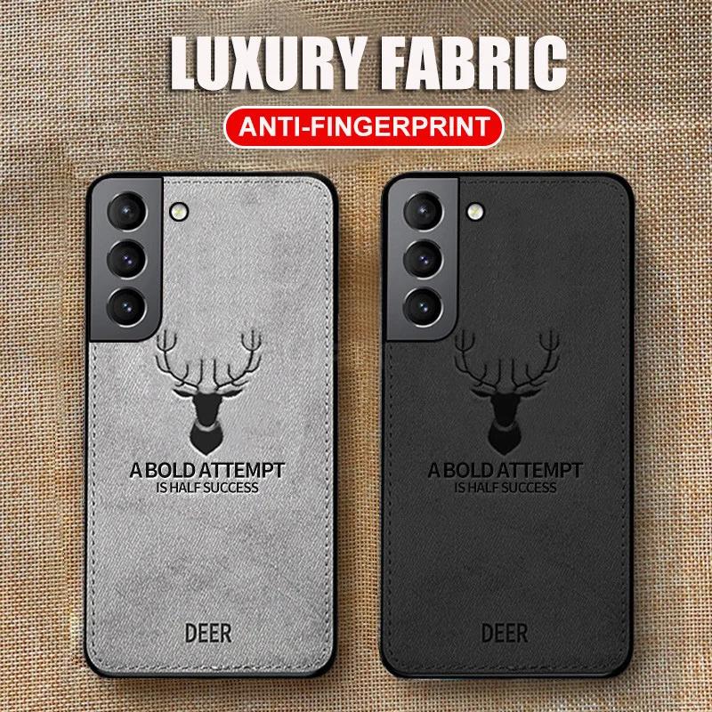 Deer Patterned Hard Cover for Samsung Galaxy S24 S23 S22 S21 S20 Ultra Plus FE A55 35 25 15 72 71 70 54 52 51 34 32 Phone Case