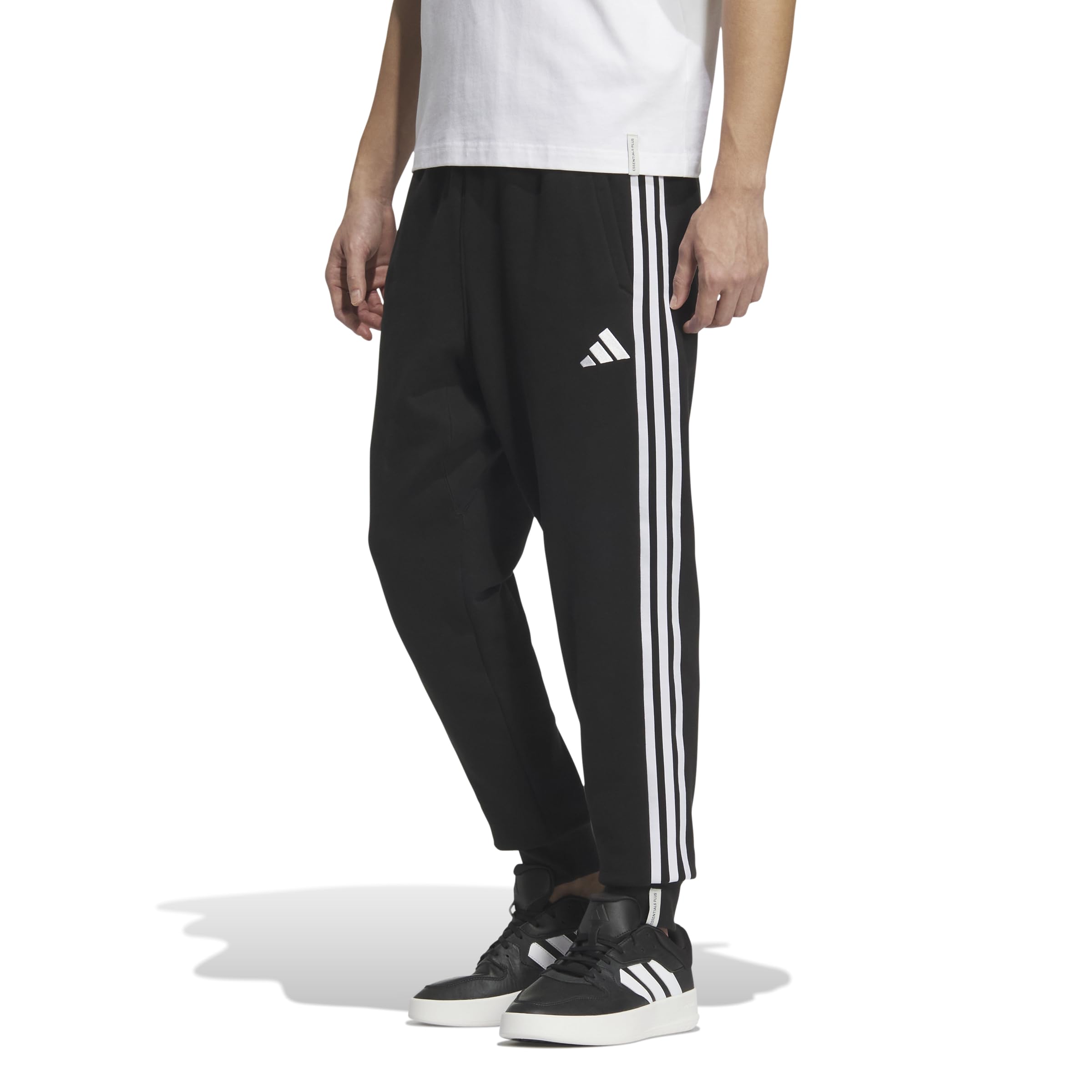 Спортивные штаны Adidas JUP89 Черные Средние ESS+ 3 полоски Мужские (JW6940)