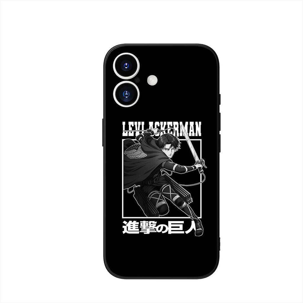 Eren Jaeger levi Attack on titan Phone Cover Case for Apple iPhone 16 15 14 Plus 13 12 Mini 17 Pro Max + 16E Air 16+ ProMax