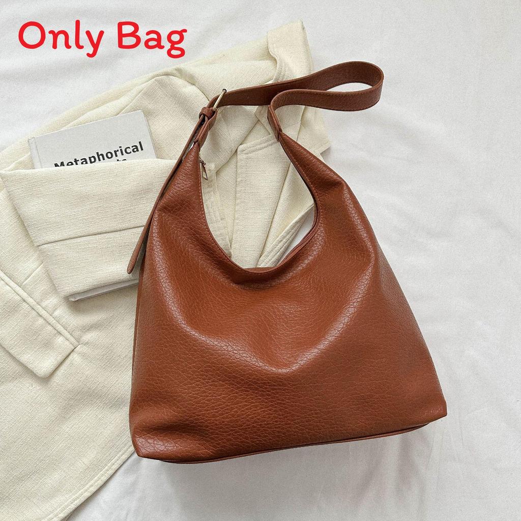 Minimalist Pu Shoulder Bag With Soft Structure And Spacious Interior For Daily Commuting