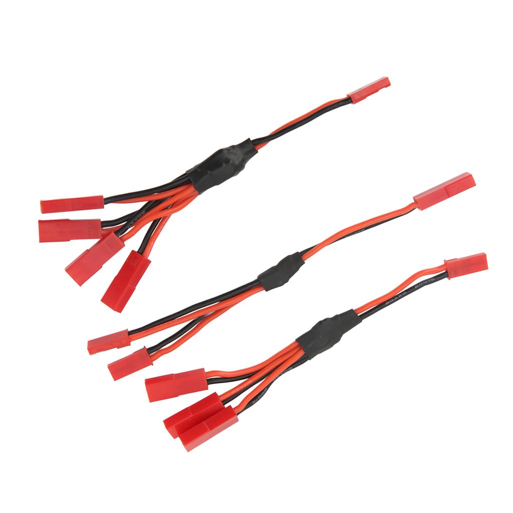 Red JST Y Parallel Adapter Harness Set Simple Installation JST Plug Splitter Y Cable for Traxxas