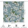 Cherry Blossom Shower Curtain Waterproof Bathroom Decorative Printed Fabric Shower Closures For Bathtubs Light Blue Color Patter
