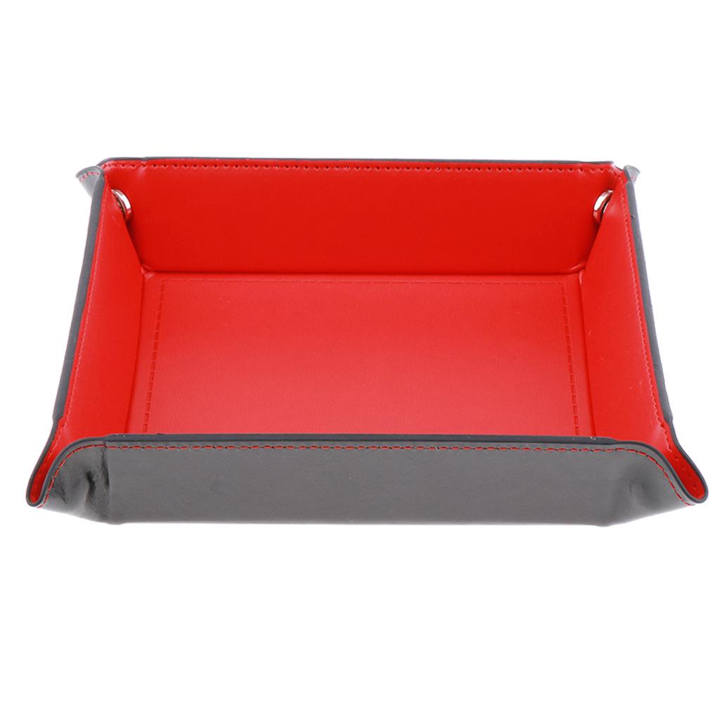 Tray PU Leather Rolling Tray Holder for Games Like RPG, DND, Drinking Bar Board Game Supplies