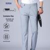 Men's Linen Blend Ice Silk Straight-Leg Casual Pants