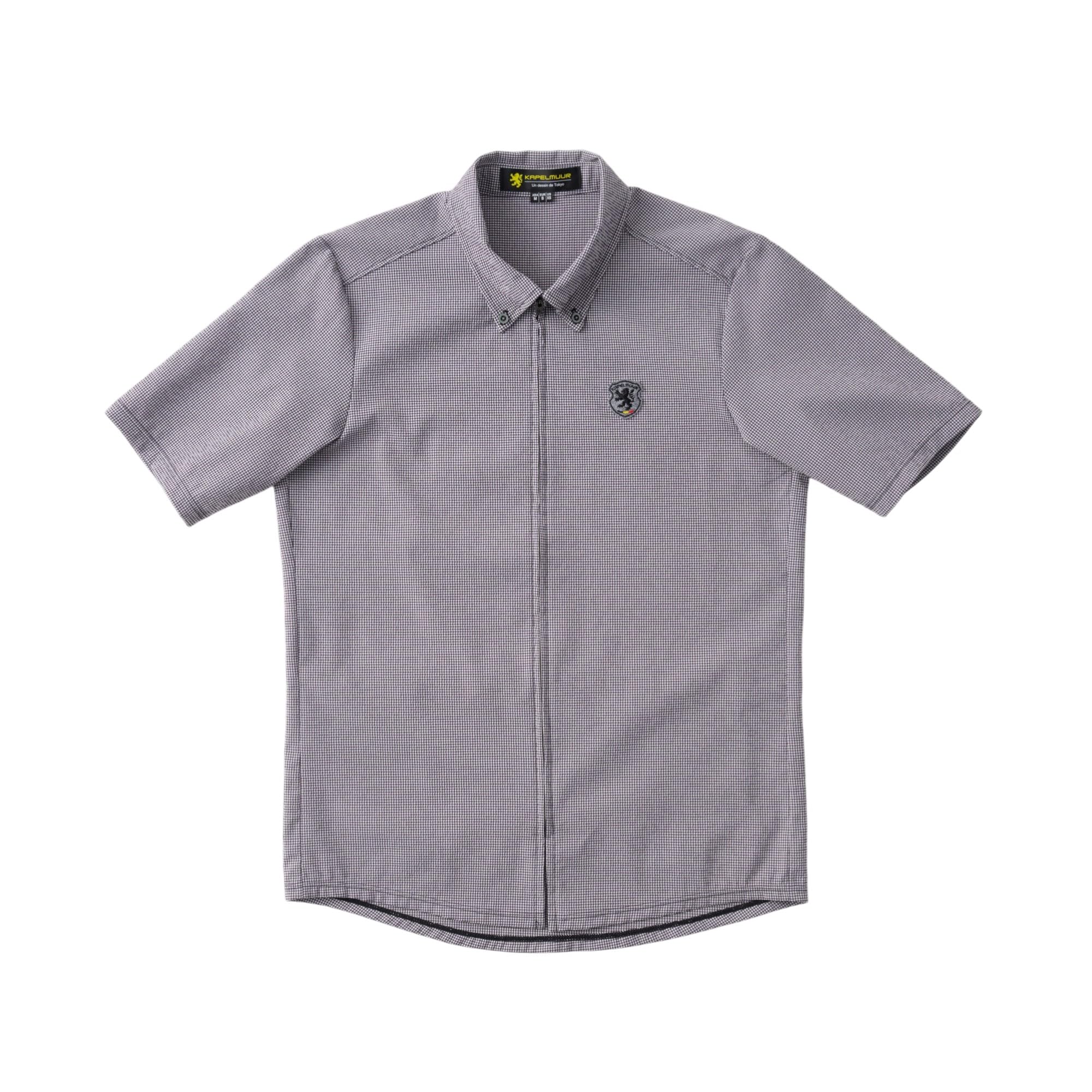 Gingham check shirt jersey
