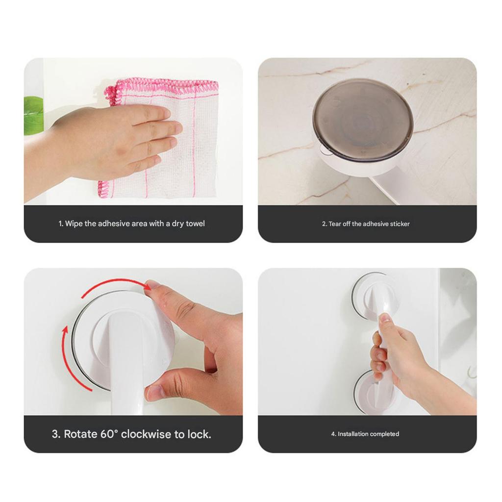 Adjustable Suction Cup Glass Door Handle For Smooth Sliding Door Accessories Sturdy ABS Simple and Modern Window Handle