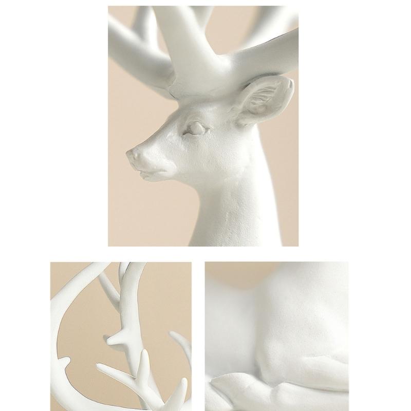 Elegante Harz-Rentier-Skulpturen Hirschfigur Perfekt zum Hinzufügen von künstlerischem Flair zu Räumen Elegante Wohnzimmer-Dekorationen