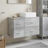 Bathroom Furniture Set 2 Pcs Concrete Grey Engineered Wood