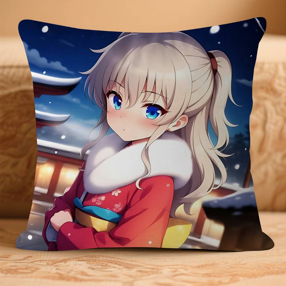 Charlotte Tomori-Nao Decorative Room Aesthetics Pillow Case Home Decor Bedroom Sofa Bed Couch Pillow Cover 45x45