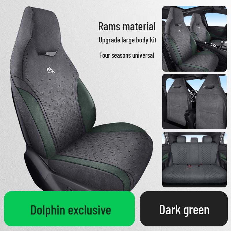 

BYD Dolphin Ventilated Seat Cover Set - Premium Full Coverage with One-Piece Headrest for All Seasons. 2021-2025 BYD Dolphin without Rear Armrest