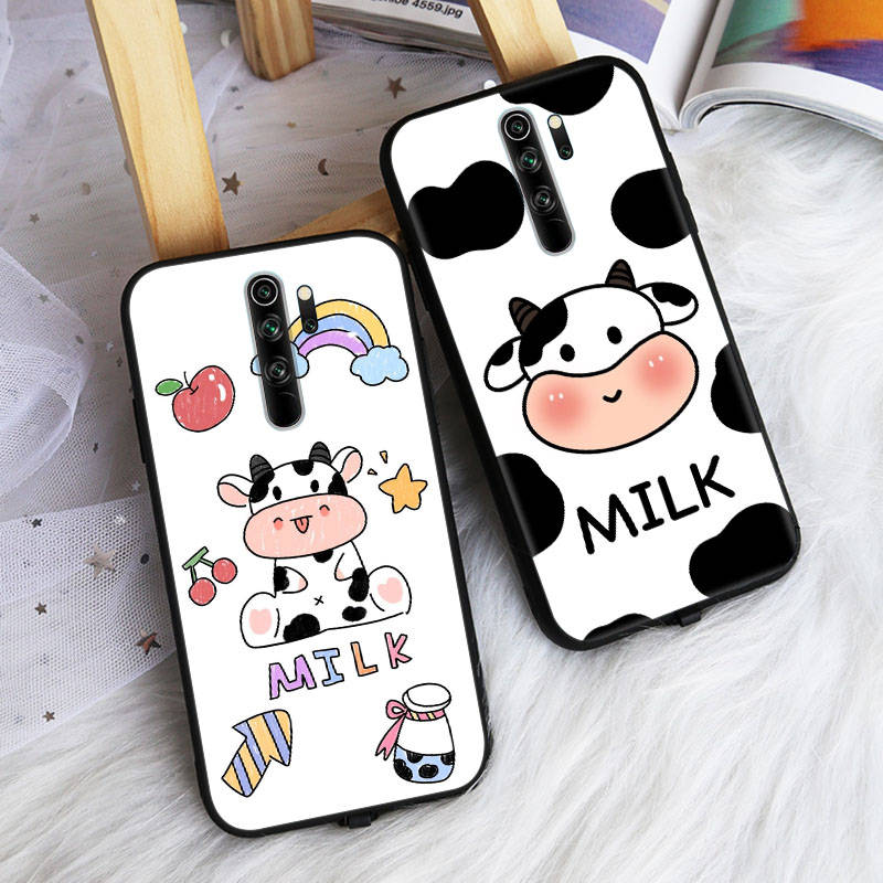 

Чехол для iPhone 15 14 12 Xiaomi Redmi Note 13C VIVO Y20 Samsung S24 FE Realme C21y OPPO A76 Молочная корова