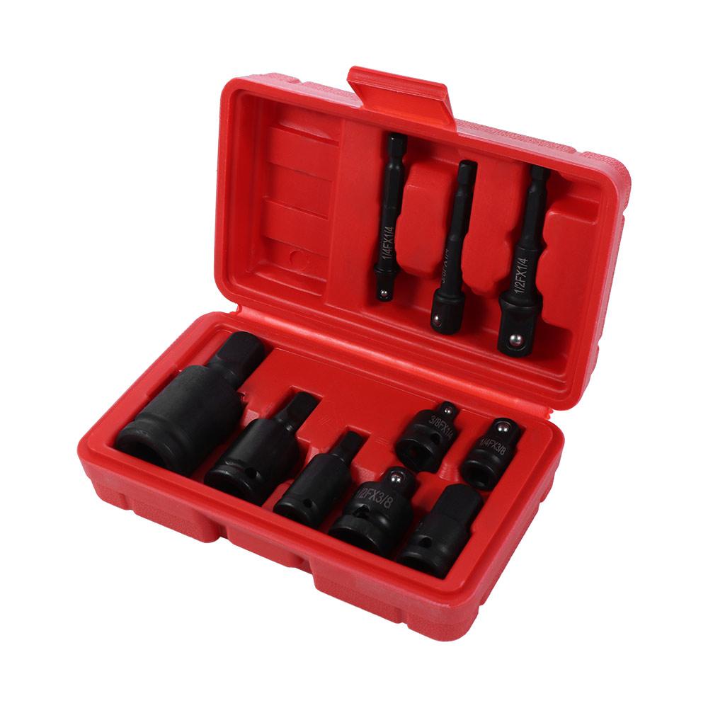 10Pcs/Set Universal Drive Socket Sleeve Extra Long Impact Socket Adapter Set Car Repair